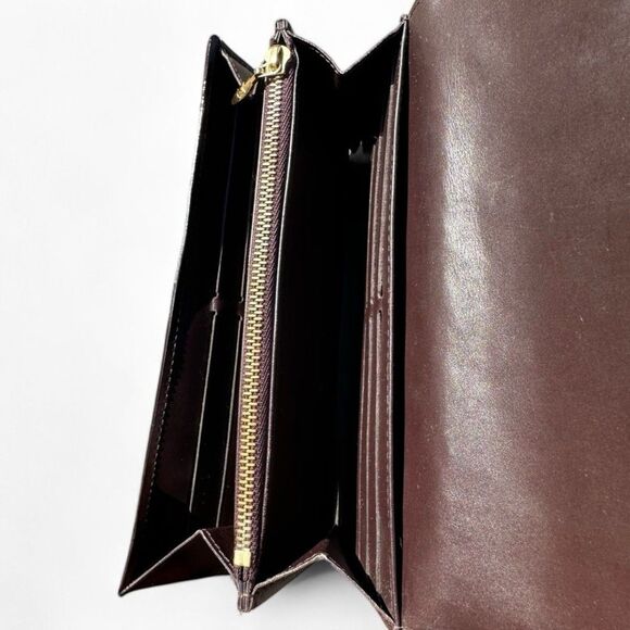 Louis Vuitton Monogram Vernis Portefeuille Sarah Long Wallet - M90152 - Amarante - Picture 9 of 15